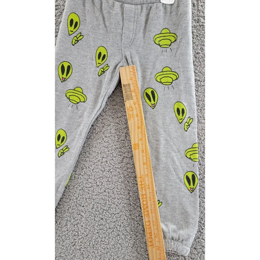 Chaser Silly Aliens Bliss Knit Pants Little Boys' 3 Heather Grey Pullover Style - Picture 7 of 15